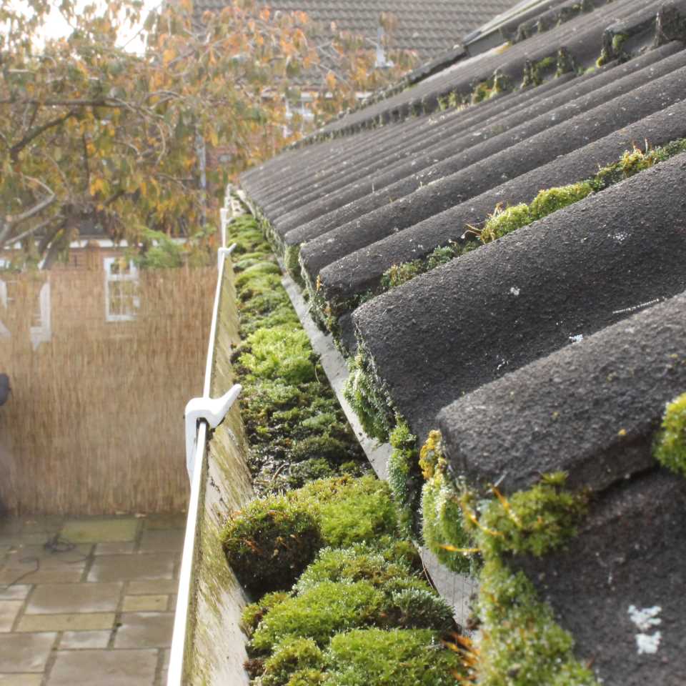 Gutter Cleaning - Before - Power Washing Cheshire